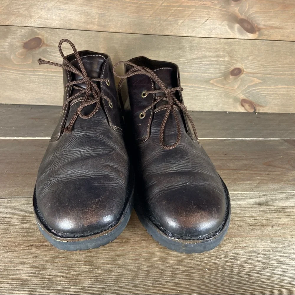 Ugg leighton Mens size 9.5 shoes brown leather comfort chukka boots